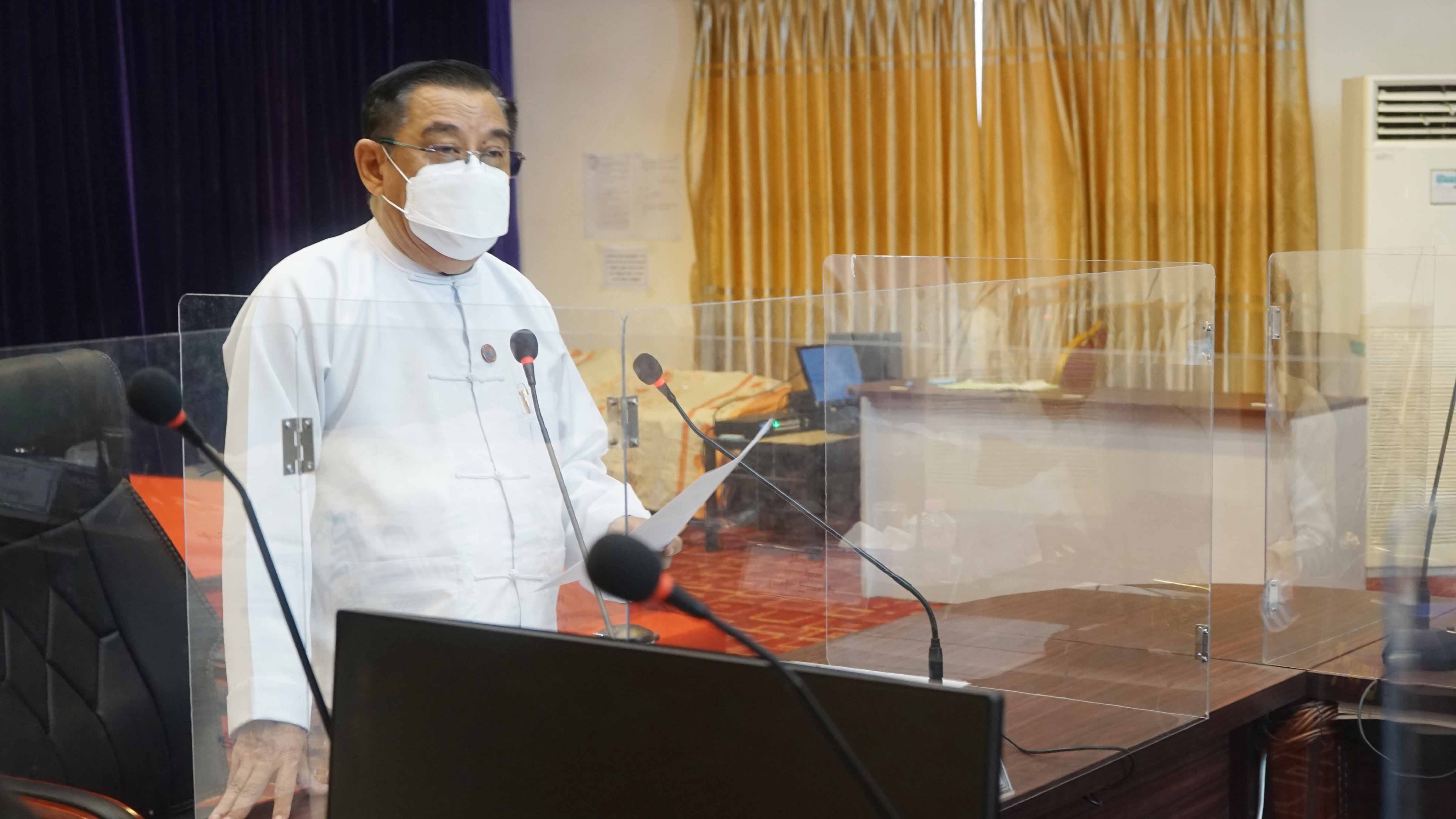 တနင်္သာရီတိုင်းဒေသကြီးအစိုးရအဖွဲ့ဝန်ကြီးချုပ်ဦးမြတ်ကို သဘာဝဘေးကြောင့်မိုးစပါးထိခိုက်ပျက်စီးပြန်စိုက်ဧကအပေါ်ယူရီးယားမြေသြဇာထောက်ပံ့ပေးအပ်ခြင်း အခမ်းအနားသို့တက်ရောက်