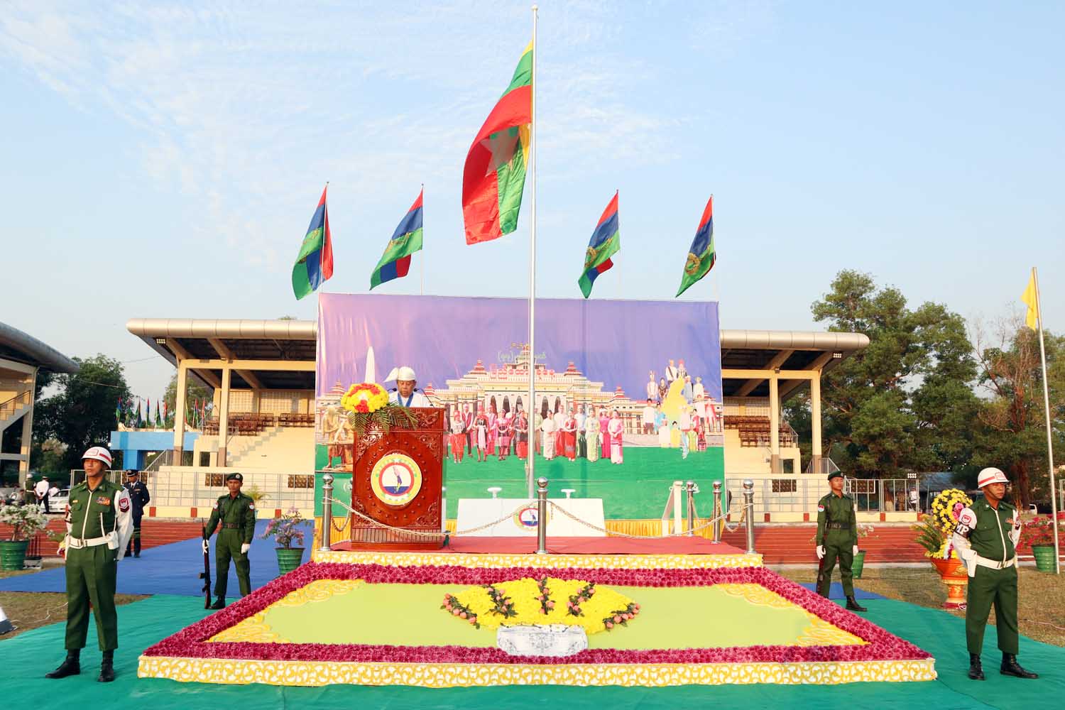 ထားဝယ်မြို့၌ (၇၇)နှစ်မြောက် ပြည်ထောင်စုနေ့နိုင်ငံတော်အလံတင်အခမ်းအနား နှင့် ပြည်ထောင်စု နေ့ သဝဏ်လွှာဖတ်ကြားခြင်းအခမ်းအနား ကျင်းပ